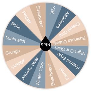 random aesthetic wheel for outfit and clothing