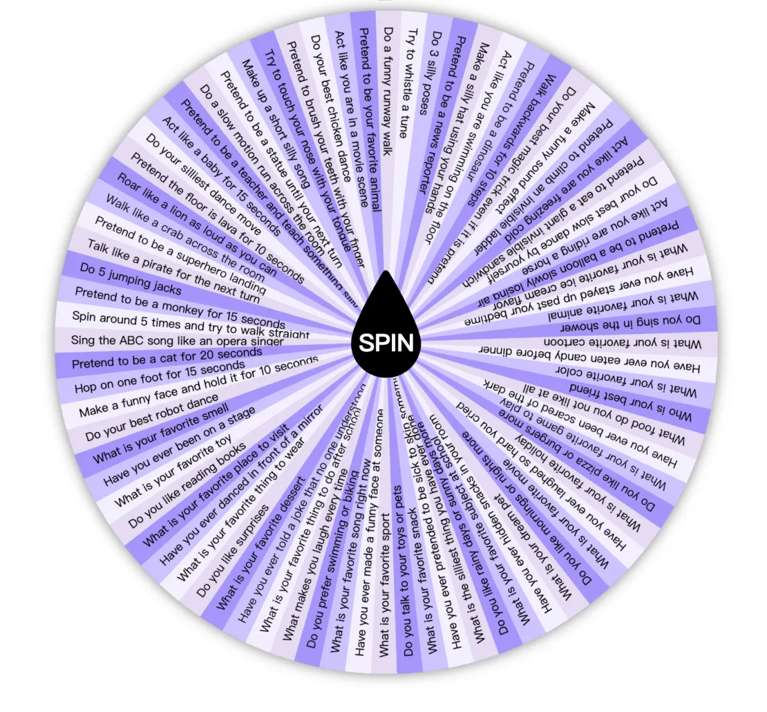 yourspinner Truth or Dare Wheel for Kids